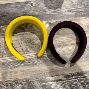 Vibrant Yellow and Deep Purple Headband Set